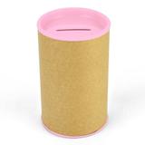Cofrinho papelão 10x6 cm rosa bebê - 10 unidades - Fabi brindes