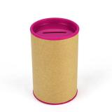 Cofrinho papelão 10x6 cm rosa pink - 10 unidades - Fabi brindes