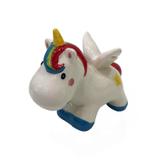 Cofrinho Personalizado Unicórnio Feminino Cerâmica Branco - Az design