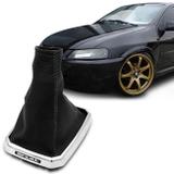 Coifa Câmbio Celta 2000 a 2015 Preta Costura Cinza Esportiva Tuning Shutt Com Base Cromada