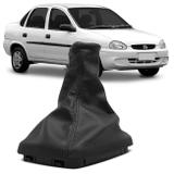 Coifa Câmbio GM Corsa Hatch Sedan Pick Up 95 a 02 Classic 02 a 10 Wagon 97 a 02 Couro Napa Preta - Auto quality