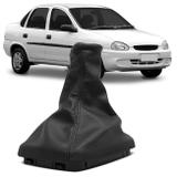 Coifa Câmbio GM Corsa Hatch Sedan Pick Up 95 a 02 Classic 02 a 10 Wagon 97 a 02 Couro Napa Preta - Auto quality