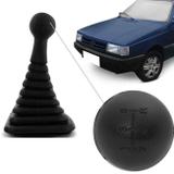 Coifa Câmbio Uno Prêmio Fiat Elba 84 a 90 Fiorino 87 a 90 Preta Sanfonada Borracha com Bola Embutida - Auto quality