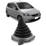 Coifa de Câmbio sem Manopla Sanfonada Fit 2003 a 2008 Preta com Base Cinza - Nat