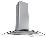 Coifa de Ilha Vidro Curvo 90cm Iluminação LED com 03 Velocidades Inox - Fogatti
