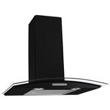 Coifa De Parede 60cm Vidro Curvo Duto Slim Black Nardelli