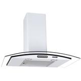 Coifa de Parede 80cm Vidro Curvo Slim Nardelli White