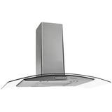 Coifa De Parede 90cm Vidro Curvo Duto Slim Inox Nardelli