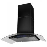Coifa de Parede Gourmet Cadence 90cm Inox e Vidro Preto 220V CFA392