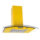 Coifa De Parede Vidro Curvo 75 Cm CVC Slim Amarelo Fogatti