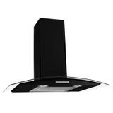 Coifa de Parede Vidro Curvo Duto Slim 70 cm Black 220v - Fogatti eletrodomésticos