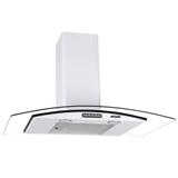 Coifa de Parede Vidro Curvo Duto Slim 90 cm 220v White - Fogatti eletrodomésticos