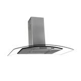 Coifa de Parede Vidro Curvo Terim 75cm 5 Bocas Inox