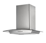 Coifa de Vidro Multilaser 220V Inox 234W 60cm 2 Lâmpadas de LED 3 Níveis de Sucção e Indicado para Fogões de até 4 Bocas - CE068