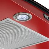 Coifa em Vidro Curvo Slim Vermelho de 90 cm - 220 Volts - Fogatti
