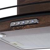 Coifa em Vidro Curvo Slim Wood Color-Nog de 80 cm - 220 Volts - Fogatti