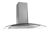 Coifa fogatti vidro curvo inox duto slim 80 cm - 220 v