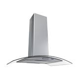 Coifa Ilha 75cm Vidro Curvo Fogatti Inox