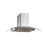 Coifa Ilha 90cm Inox e Vidro Iluminação Led 127v - Agratto
