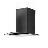 Coifa Parede Gallant Milano Vidro Curvo Preta Titanium 60cm 127V