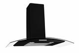 Coifa Parede Vidro Curvo Slim Black 4 à 6 Bocas 80cm - Fogatti