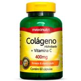 Colágeno + Vitamina C 400mg Maxinutri 60 cápsulas