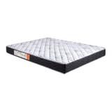 Colchão Casal 12cmx138cmx188cm D28 Espuma Bordado Prime Plus Quality-Flex Cinza/Preto