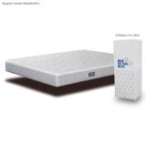 Colchão Queen Casal Espuma D33 Embalado à Vácuo 20cmx158cmx198cm Bed in the Box Cinza/Branco