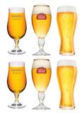 Coleção 2 Taças Stella Artois + 2 Taças Bohemia Pilsen + 2 budweiser Transparente - Ambev