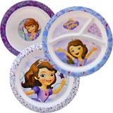 Coleção Com 2 Pratos 1 Tigela Infantil Princesa Sofia - Gedex