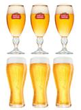 Coleção com 3 Taças Bohemia Pilsen + 3 copos Budweiser Litografada - Ambev