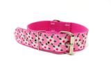 Coleira Para Cachorro Xadrez Nylon Rosa Nº.5 (38 Cm 49 Cm) - Nica pet
