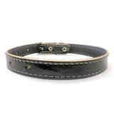 Coleira para Cães e Gatos - Couro Forrado Preto N.04 - Gaby modas