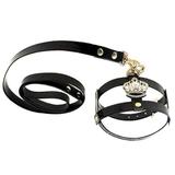 Coleira Peitoral c/ Guia para Cães Princess Preta Bicho com Luxo