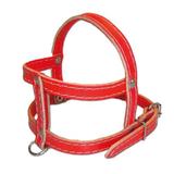 Coleira Peitoral Couro Forrada Para Cachorro Cães N.6 A N.8 - Amf pet
