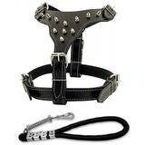 Coleira Peitoral para Pitbull Rottweiler peitoral de couro Tophub - Rb pet