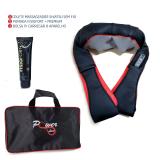 Colete SEM FIO Massageador Shiatsu Roller Bivolt Com Bolsa e Pomada Fisiofort Premium - Power live