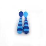 Colher Azul com Relevo The First Years - 2 unidades