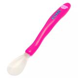 Colher com Ponta de Silicone Rosa Escuro - Kuka