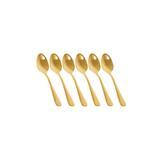 Colher De Café Elite Glamour Dourado 6 Peças Gourmet Mix