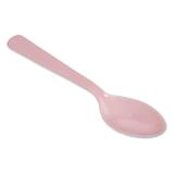 Colher de Plástico Rosa Claro para Refeição Colorline 10 unidades SilverPlastic