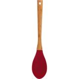 Colher de Silicone com Cabo de Bambu Anji Vermelha