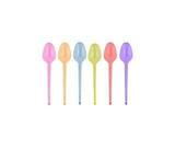 Colher Descartavel Sobremesa Mista Neon C/1000 Strawplast