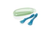 Colher e Garfo Com Estojo Higiênico Funny Meal Verde - Multi - Multikids