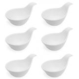 Colher em Melamina Premium para Finger Food Branca 6 Unidades utilgoods