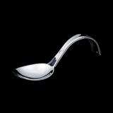 Colher Finger Food Curvada Prata Descartável Premium 13,5cm 10 unidades Silverplastic - Festabox