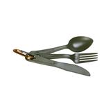 Colher Garfo Faca + Mosquetao Aluminio Guepardo Polic