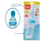 Colher Mamadeira Alimentadora Papinha do bebe Buba Baby Colher Dosadora em Silicone Azul refeicao do bebe