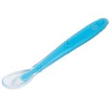 Colher Para Bebê Com Ponta Macia Silicone Azul Buba