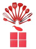 Colheres Inteiramente De Silicone 15 Pçs Vermelho 12x S/juro - Clink